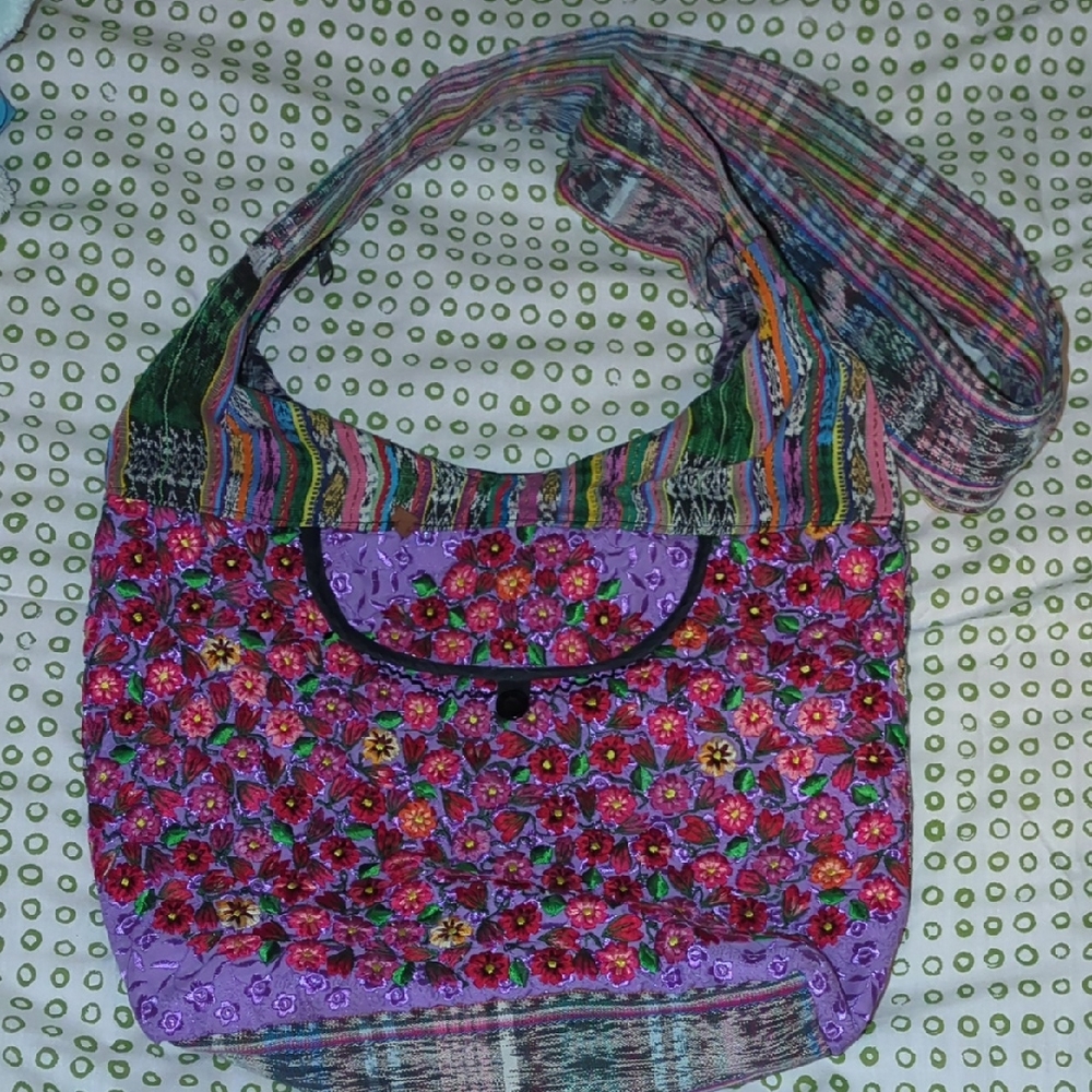Colorful Floral Embroidered Women's Bag